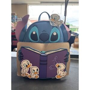 NWT Loungefly Disney's Lilo & Stitch Story Time Duckies Mini Backpack